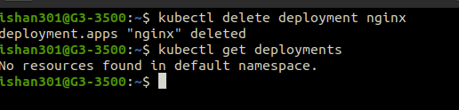 Kubernetes delete deployment kubectl